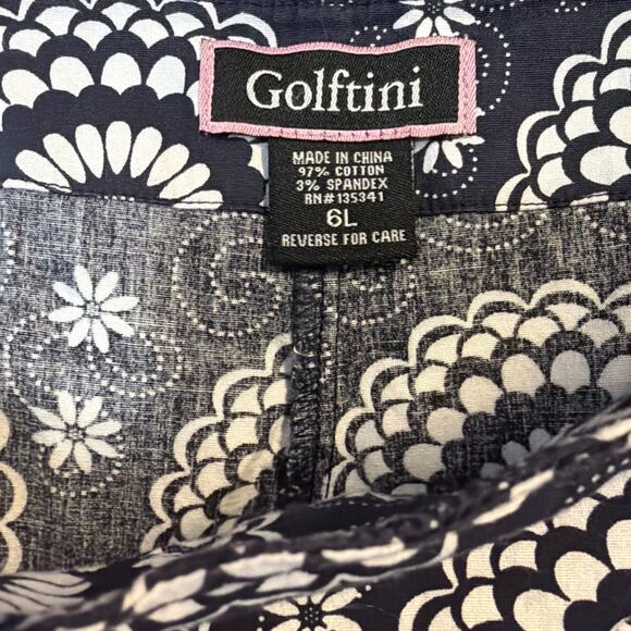 GOLFTINI Women's 6 LONG 6L SKORT Shorts Skirt "JUMP ROPE" Athleisure NAVY White - Picture 8 of 10